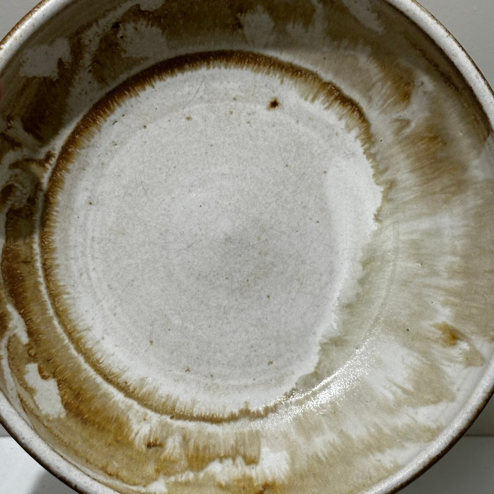 Crutchfield Studio Pottery Bowl 80s Vintage Hand Thrown Ceramic White Glaze 9" - Picture 3 of 7